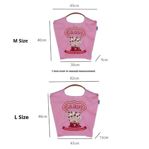 Ball & Chain Embroidery Waterproof Folding Eco-friendly Bag Shopping Bag,Cartoon