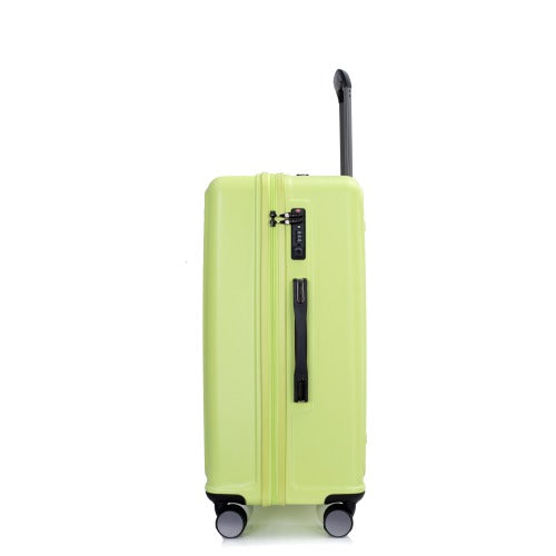 3 Piece Luggage Sets PC+ABS Lightweight Suitcase with Two Hooks 360° Double Spinner Wheels TSA Lock