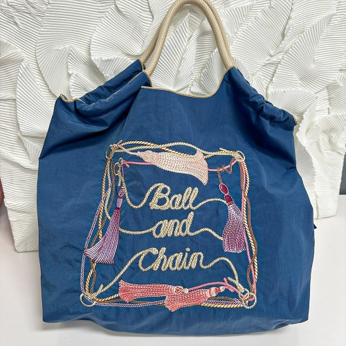 Embroidered Shopping Bag Cute Large Capacity,Tassel