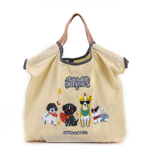 Embroidery Tote Bags Shopping Bag Cute Large Capacity,Animals