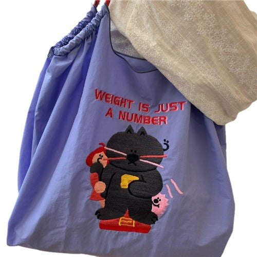 Embroidery Tote Bags Shopping Bag Cute Large Capacity,Bear