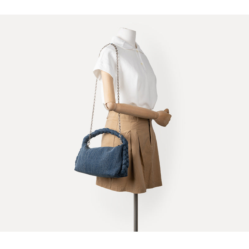 Denim Crossbody Handbag