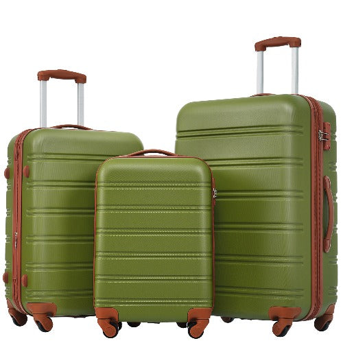 3 Piece Luggage Set Hardside Spinner Suitcase with TSA Lock 20" 24' 28"
