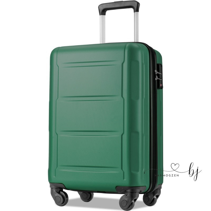 Spinner Wheel 2 Piece Luggage Set ABS Lightweight Suitcase with TSA Lock 20inch+24inch-GREEN