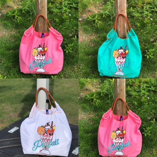 Ball & Chain Embroidery Tote Bags, Cute Shopping Eco Bag, Juice