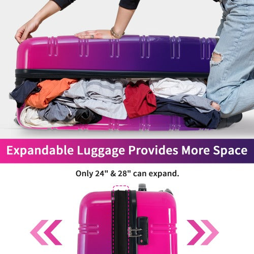 Hardshell Luggage Sets 3 Piece Gradient Color 20