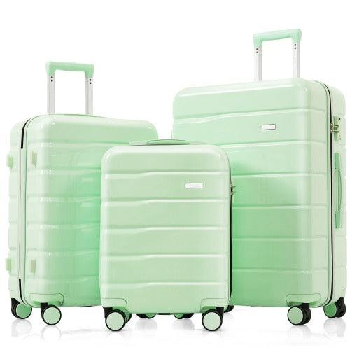Premium ABS Travel Luggage Set , 3-Piece TSA Lock Suitcase
