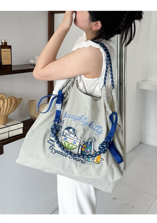 Embroidery Tote Bags, Cartoon Eco Bag