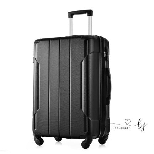 24'' Lightweight Expandable Hardshell Luggage Spinner Suitcase with TSA Lock, BLACK