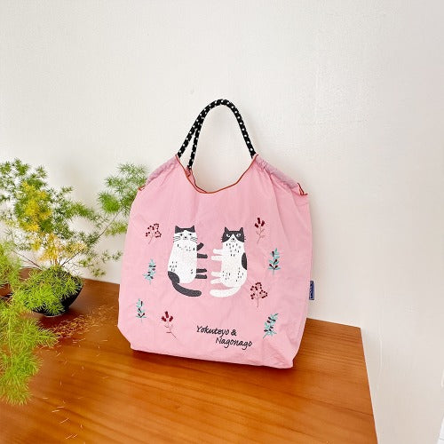 Ball & Chain Embroidery Waterproof Folding Eco-friendly Bag Shopping Bag,Cake