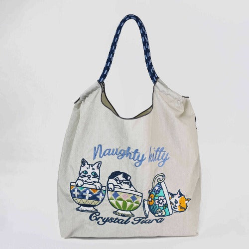 Embroidery Tote Bags, Cartoon Eco Bag