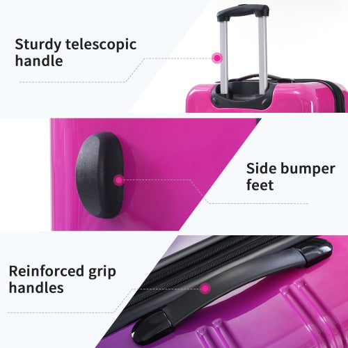 Hardshell Luggage Sets 3 Piece Gradient Color 20