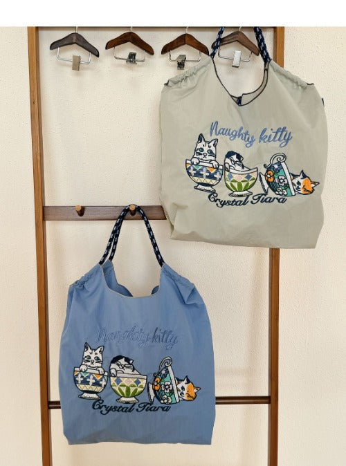 Embroidery Tote Bags, Cartoon Eco Bag