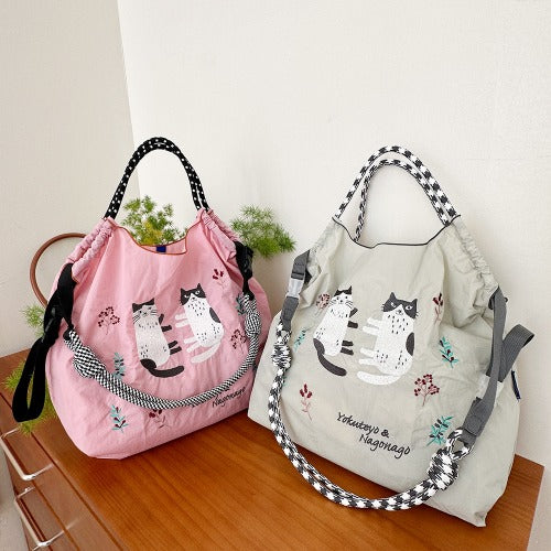 Ball & Chain Embroidery Waterproof Folding Eco-friendly Bag Shopping Bag,Cake