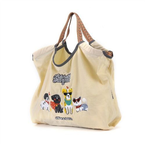 Embroidery Tote Bags Shopping Bag Cute Large Capacity,Animals