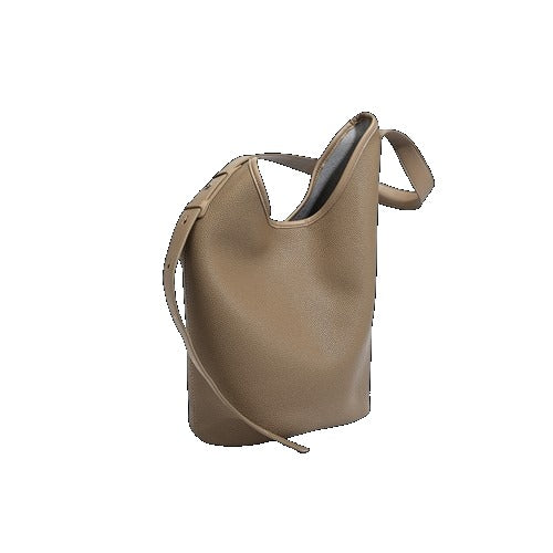Leather Adjustable Strap Bucket Bag