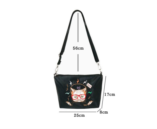 Embroidery Crossbody Bag Shoulder Bag, PU Leather