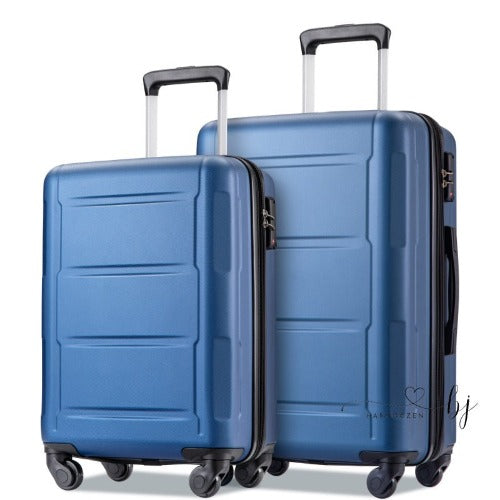 スピナーホイール 2ピース スーツケースセット TSAロック付き - 軽量 ABS スーツケース - 20インチ + 24インチ - ブルー