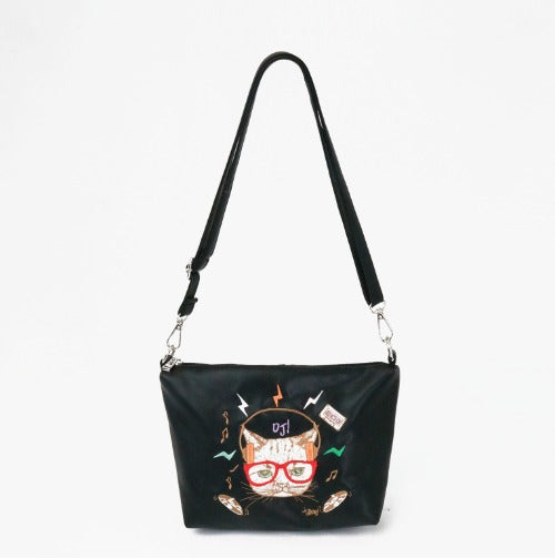 Embroidery Crossbody Bag Shoulder Bag, PU Leather