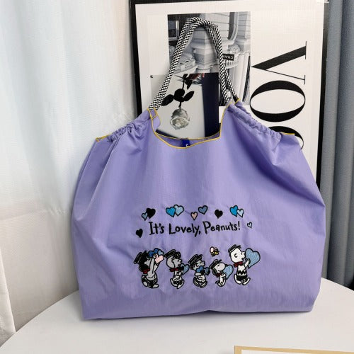 Embroidery Waterproof Folding Eco-friendly Bag Shopping Bag,Love Heart