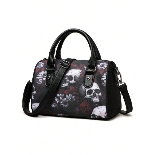 Halloween Skull Print Handbag