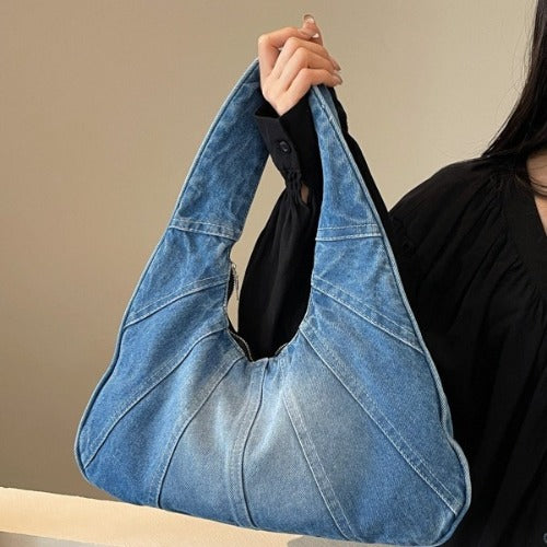 Denim Handbag Large Capacity Shoulder Bag