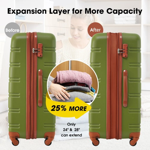 3 Piece Luggage Set Hardside Spinner Suitcase with TSA Lock 20