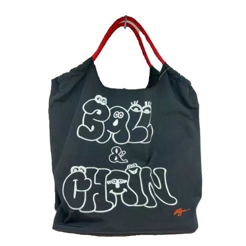 Ball & Chain Embroidery Waterproof Folding Eco-friendly Bag Shopping Bag,Alphabet