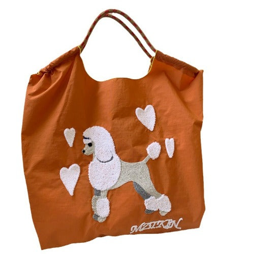 Embroidery Tote Bags,Cute Dog Eco Bag