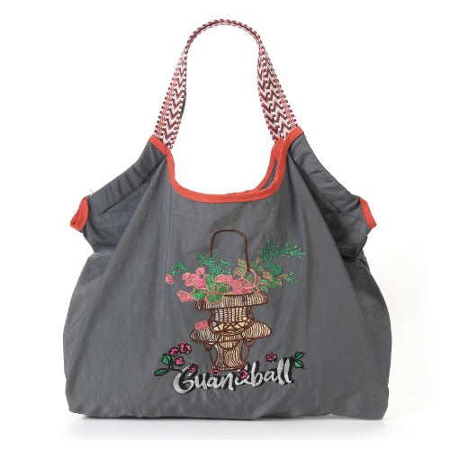 Embroidery Tote Bags Shopping Bag Cute Large Capacity,Animals