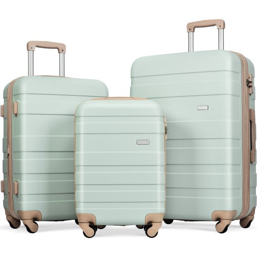 Luggage Sets ABS Hardshell 3pcs Clearance Luggage Hardside Lightweight Durable Spinner Wheels TSA Lock 20''24''28''
