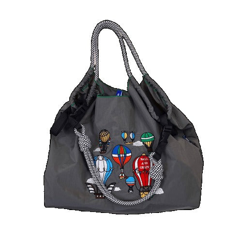 Ball & Chain Embroidery Waterproof Folding Eco-friendly Bag Shopping Bag,Hot Air Balloon