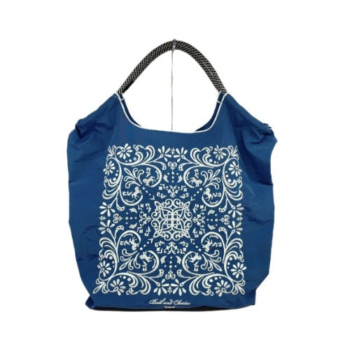 Ball & Chain Embroidery Waterproof Folding  Tote Bags, Eco Bag,Flowers Vine