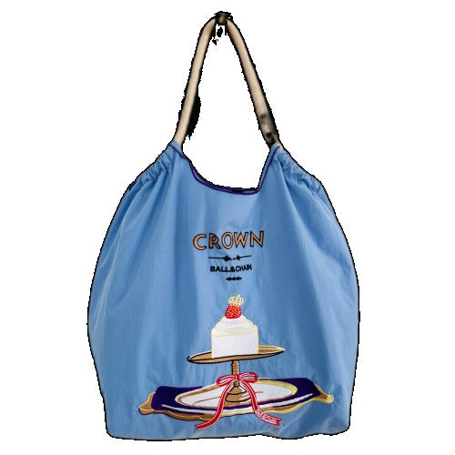 Ball & Chain Embroidery Waterproof Folding Eco-friendly Bag Shopping Bag,Cake