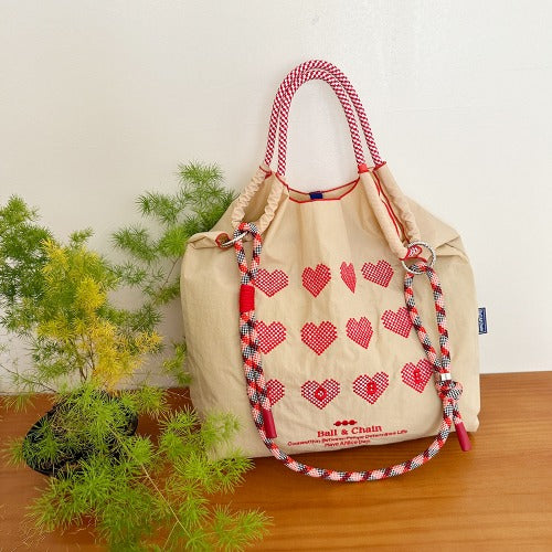 Ball & Chain Embroidery Waterproof Folding Eco-friendly Bag Shopping Bag,Cake