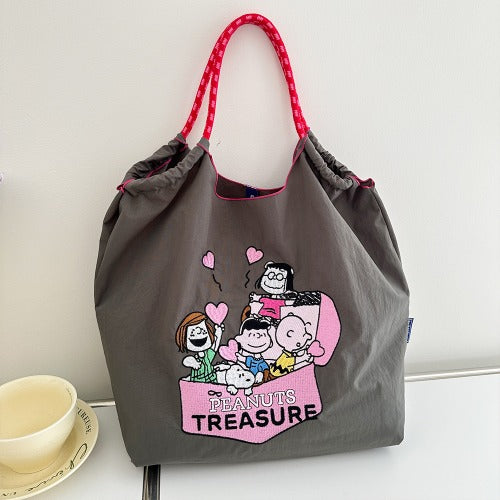 Ball & Chain Embroidery Waterproof Folding Eco-friendly Bag Shopping Bag,Cake