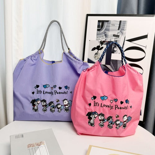 Embroidery Waterproof Folding Eco-friendly Bag Shopping Bag,Love Heart