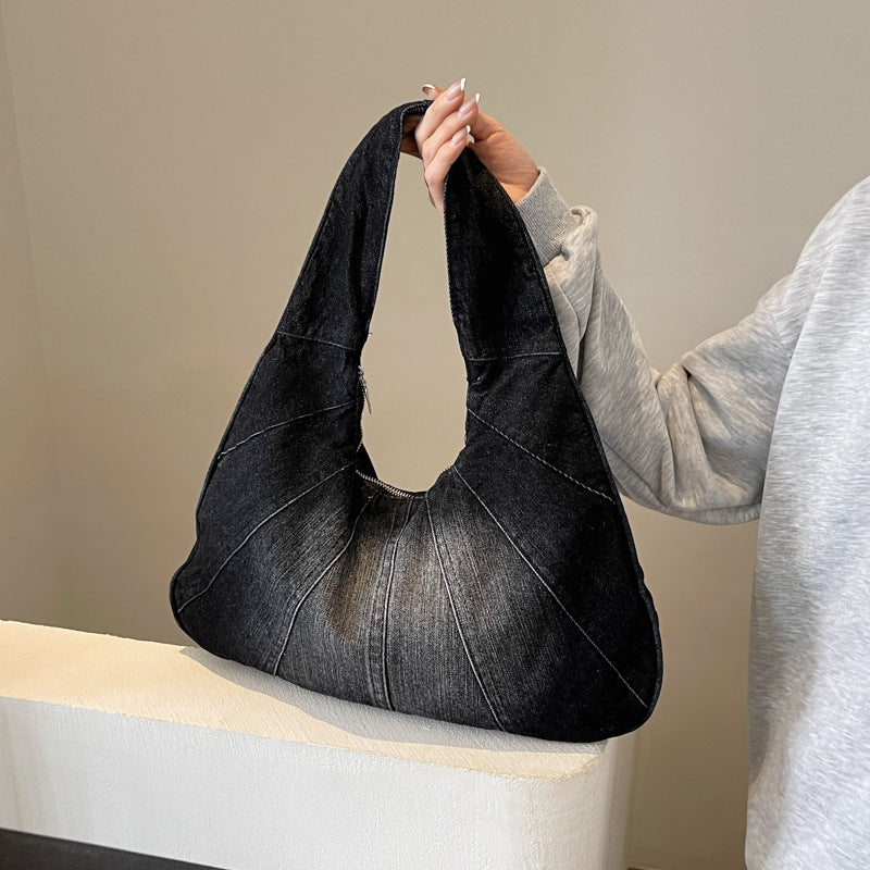 Denim Handbag Large Capacity Shoulder Bag