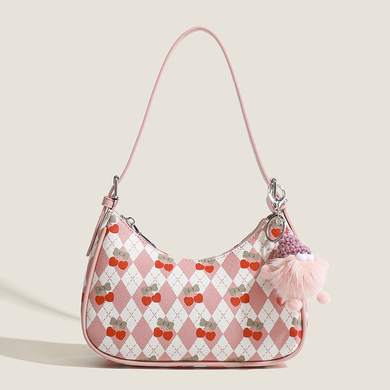 Underarm Bag Cute Pink Cherry Messenger Bag