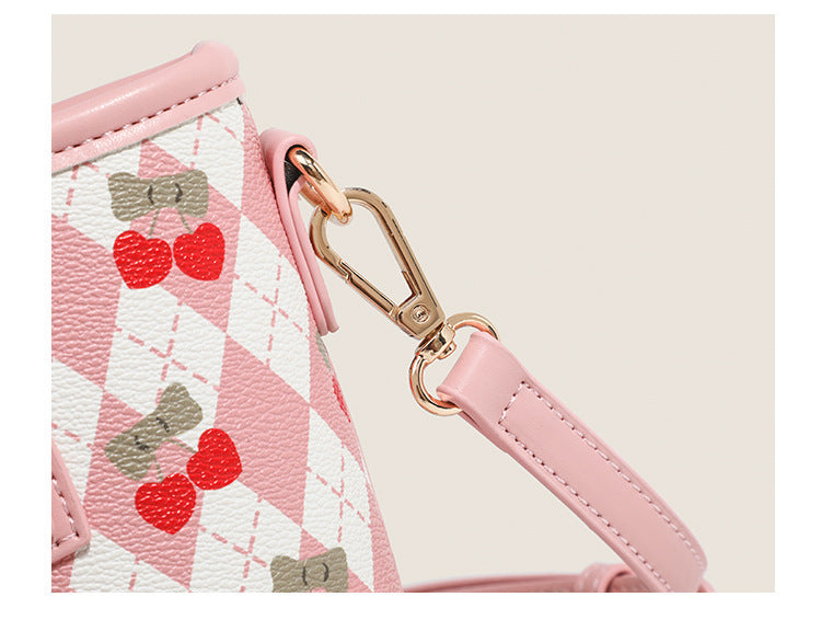 Underarm Bag Cute Pink Cherry Messenger Bag