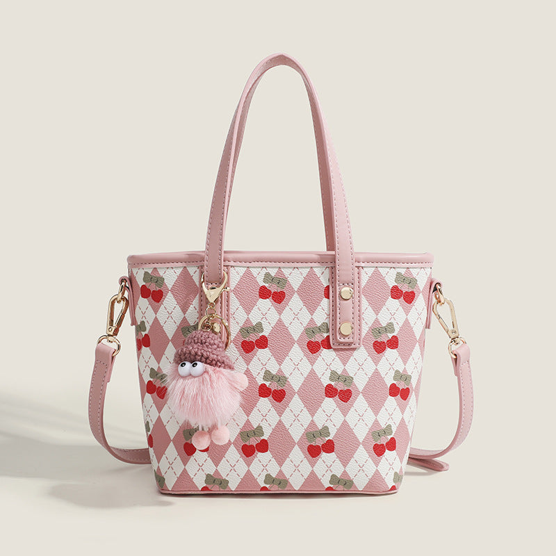 Underarm Bag Cute Pink Cherry Messenger Bag