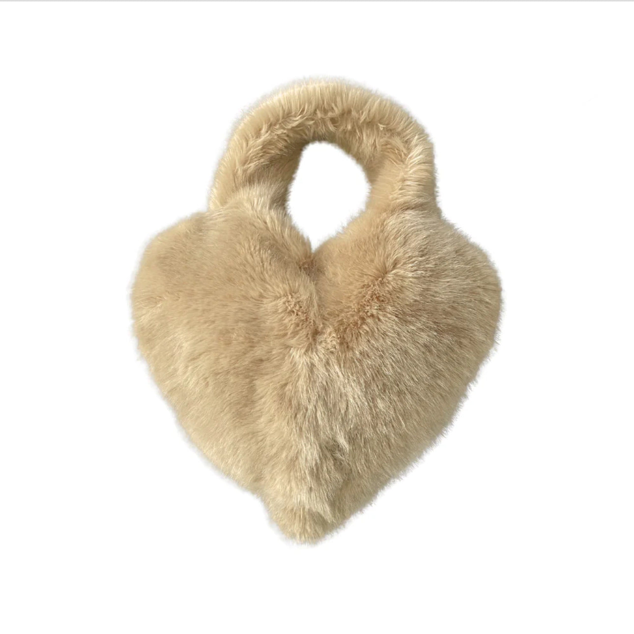 Faux Fur Heart Shaped Clutch