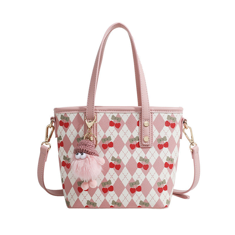 Underarm Bag Cute Pink Cherry Messenger Bag