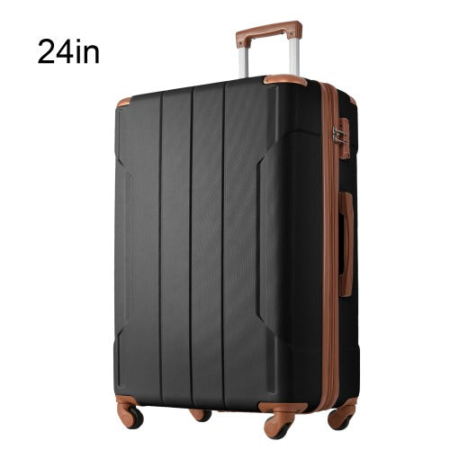 Hardshell Luggage Spinner Suitcase with TSA Lock Lightweight Expandable 24'' (Single Luggage)