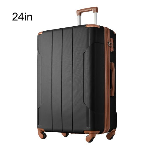 ハードシェル ラゲッジ スピナー スーツケース TSA ロック付き 軽量 拡張可能 24 インチ (シングル ラゲッジ)