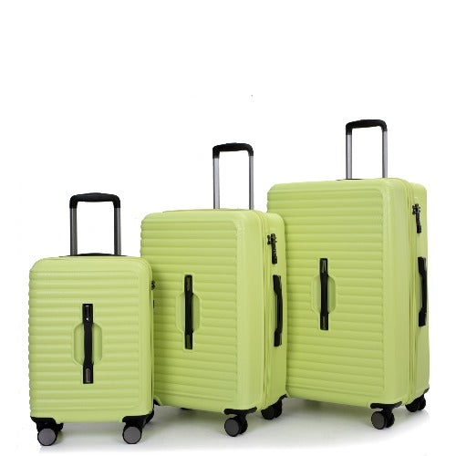 3 Piece Luggage Sets PC+ABS Lightweight Suitcase with Two Hooks 360° Double Spinner Wheels TSA Lock