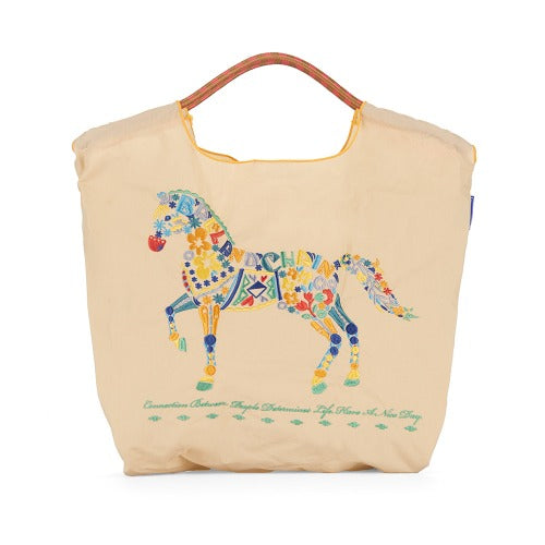 Embroidered Shopping Bag Cute Large Capacity,Fine Horse