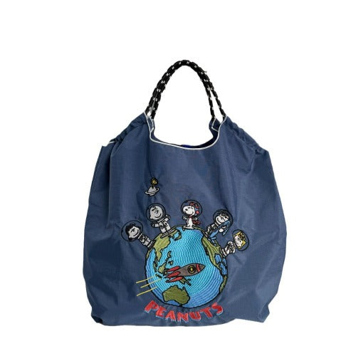 Embroidery Waterproof Folding Eco-friendly Bag Shopping Bag,Spaceman