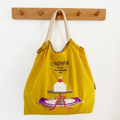 Ball & Chain Embroidery Waterproof Folding Eco-friendly Bag Shopping Bag,Cake