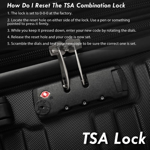 Merax Luggage with TSA Lock Spinner Wheels Hardside Expandable Luggage Travel Suitcase Carry on Luggage ABS 24